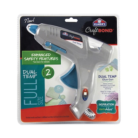 Elmers CraftBond Glue Gun, 40 W, Blue/Gray E6050